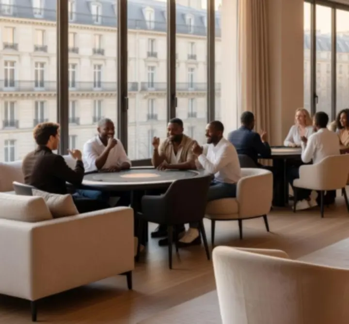 Vue intérieure d'un espace de jeux moderne à Paris