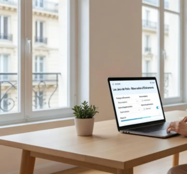 Interface digitale de réservation d’événement pour 