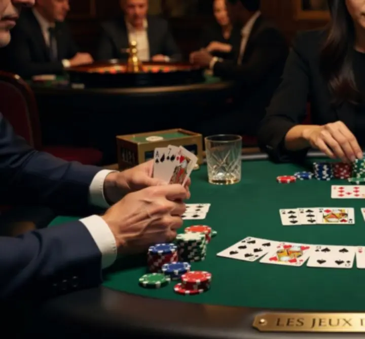 Table de poker encadrée lors d’un événement aux Jeux de Paris